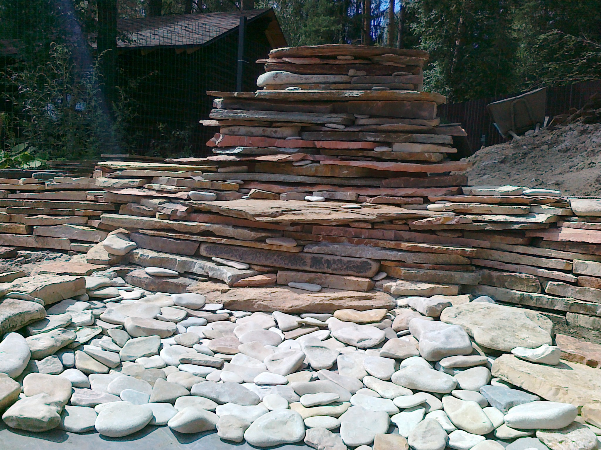 Декоративный водоём и водопад — фото 3