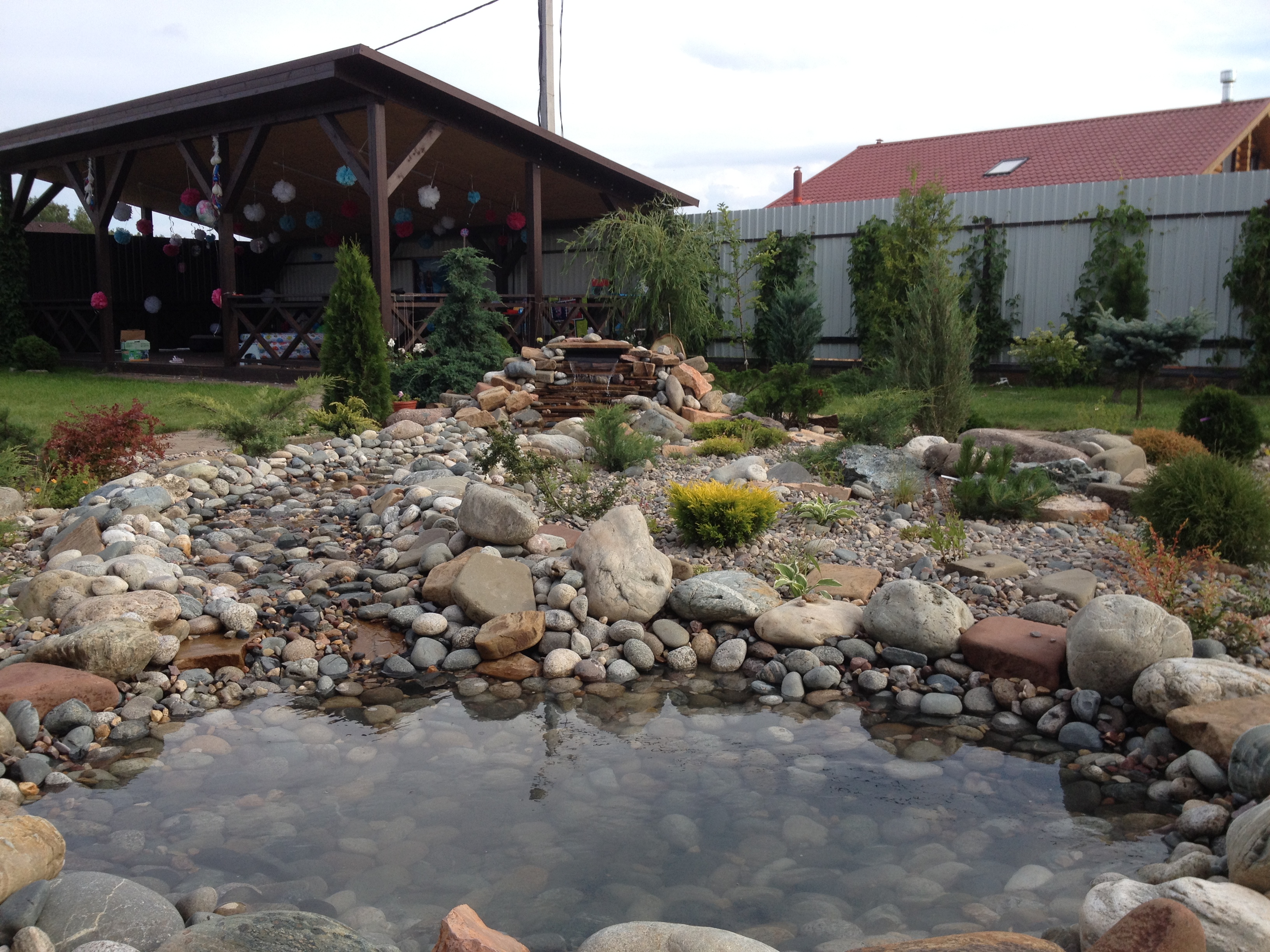 Декоративный водоём и водопад — фото 4