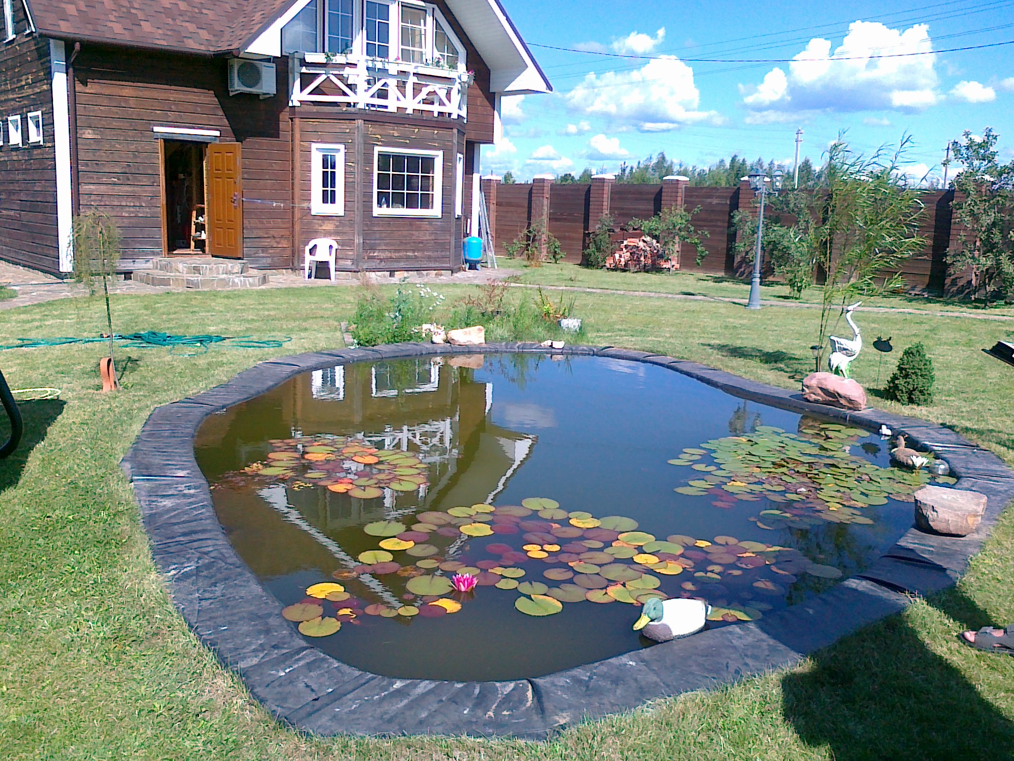 Декоративный водоём и водопад — фото 8