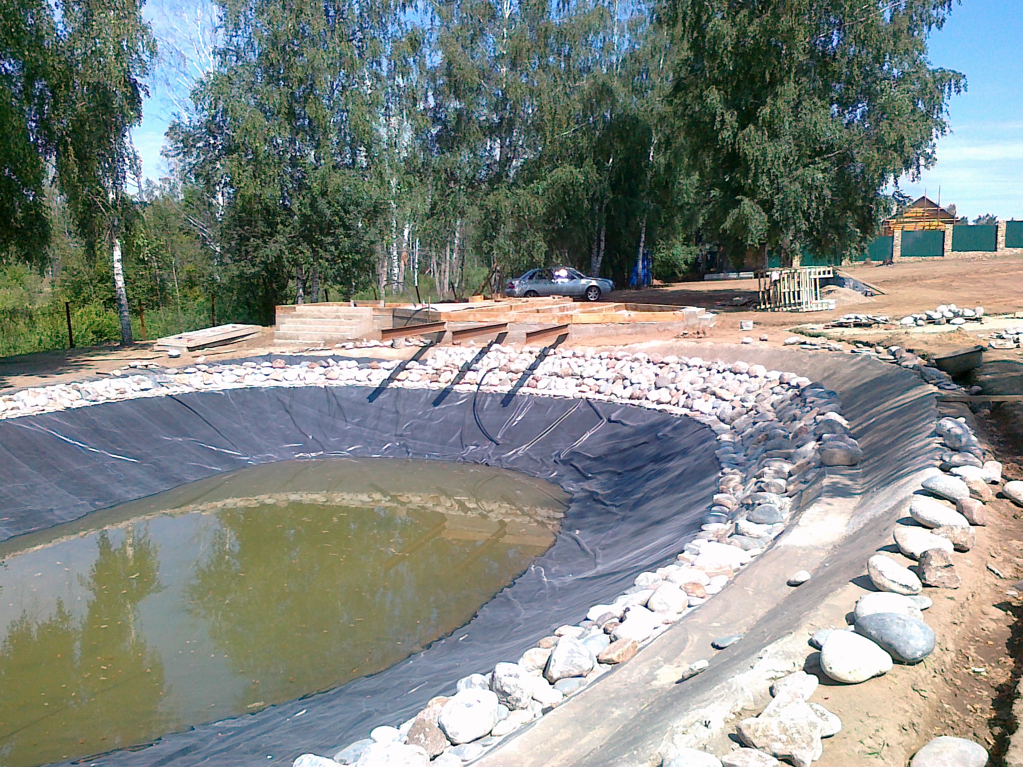 Декоративный водоём и водопад — фото 9
